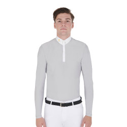 Polo de manga larga de tejido polar técnico para hombre Warm+ Equestro