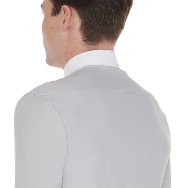 Polo de manga larga de tejido polar técnico para hombre Warm+ Equestro Polo de manga larga de tejido polar técnico para hombre Warm+ Equestro