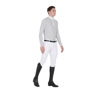 Polo de manga larga de tejido polar técnico para hombre Warm+ Equestro Polo de manga larga de tejido polar técnico para hombre Warm+ Equestro