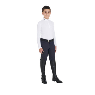 Polo de concurso para niño entallado de manga larga con 3 botones Avetis Equestro Polo de concurso para niño entallado de manga larga con 3 botones Avetis Equestro