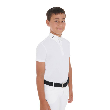 Polo de concurso para niño entallado de manga corta con 4 botones Arsen Equestro Polo de concurso para niño entallado de manga corta con 4 botones Arsen Equestro