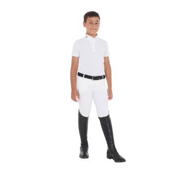 Polo de concurso para niño entallado de manga corta con 4 botones Arsen Equestro Polo de concurso para niño entallado de manga corta con 4 botones Arsen Equestro