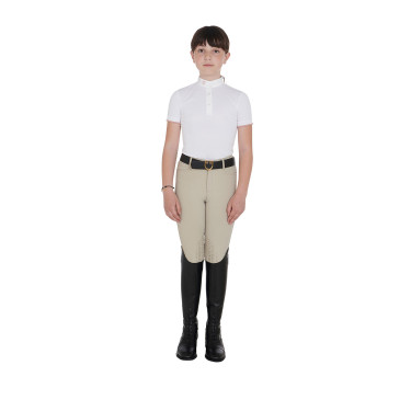Polo de concurso transpirable para niña entallado de manga corta Clara Equestro Polo de concurso transpirable para niña entallado de manga corta Clara Equestro