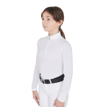 Polo de competición para niña entallado de manga larga con protección UV y cremallera Anahid Equestro Polo de competición para niña entallado de manga larga con protección UV y cremallera Anahid Equestro