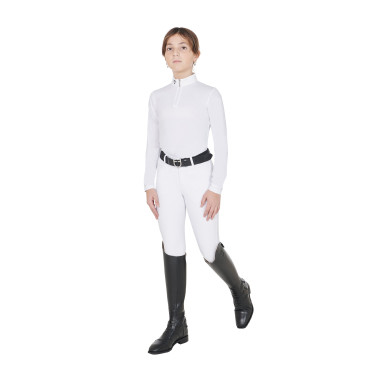 Polo de competición para niña entallado de manga larga con protección UV y cremallera Anahid Equestro Polo de competición para niña entallado de manga larga con protección UV y cremallera Anahid Equestro