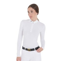 Polo de concurso entallado de manga larga para mujer Artemis Equestro Polo de concurso entallado de manga larga para mujer Artemis Equestro