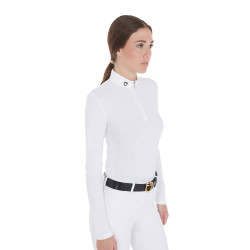 Polo de concurso entallado de manga larga para mujer Artemis Equestro Polo de concurso entallado de manga larga para mujer Artemis Equestro