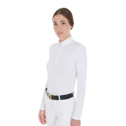 Polo de concurso entallado de manga larga para mujer Artemis Equestro Polo de concurso entallado de manga larga para mujer Artemis Equestro