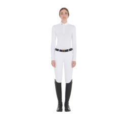 Polo de concurso entallado de manga larga para mujer Artemis Equestro Polo de concurso entallado de manga larga para mujer Artemis Equestro