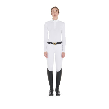 Polo de concurso entallado de manga larga para mujer Artemis Equestro Polo de concurso entallado de manga larga para mujer Artemis Equestro