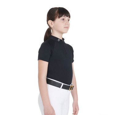 Polo de entrenamiento técnico de manga corta para niño con cremallera Equestro Polo de entrenamiento técnico de manga corta para niño con cremallera Equestro