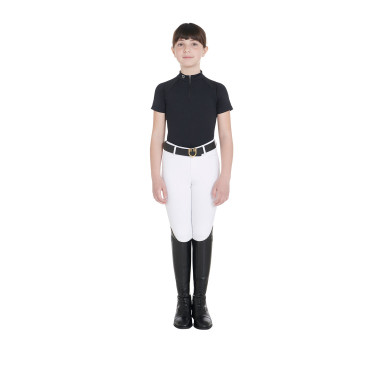 Polo de entrenamiento técnico de manga corta para niño con cremallera Equestro Polo de entrenamiento técnico de manga corta para niño con cremallera Equestro
