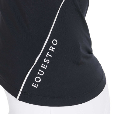 Polo de entrenamiento técnico ajustado con cremallera para mujer Equestro Polo de entrenamiento técnico ajustado con cremallera para mujer Equestro