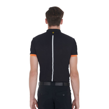 Polo de entrenamiento para hombre con cremallera y detalles en contraste Equestro Polo de entrenamiento para hombre con cremallera y detalles en contraste Equestro