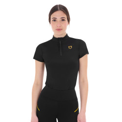 Polo con insertos de malla para mujer Equestro