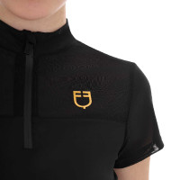 Polo avec inserts en mesh femme Equestro Negro Polo avec inserts en mesh femme Equestro Negro