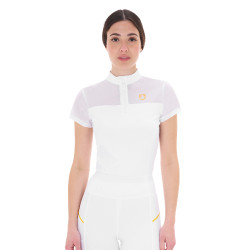 Polo avec inserts en mesh femme Equestro Blanco Polo avec inserts en mesh femme Equestro Blanco