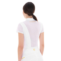 Polo avec inserts en mesh femme Equestro Blanco Polo avec inserts en mesh femme Equestro Blanco