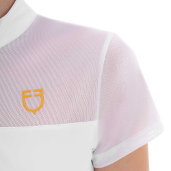 Polo avec inserts en mesh femme Equestro Blanco Polo avec inserts en mesh femme Equestro Blanco