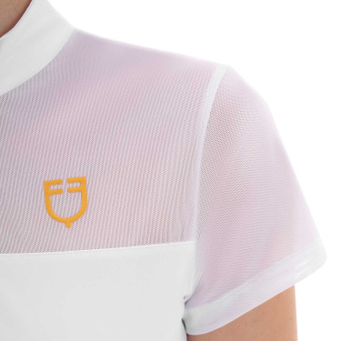 Polo avec inserts en mesh femme Equestro Blanco Polo avec inserts en mesh femme Equestro Blanco