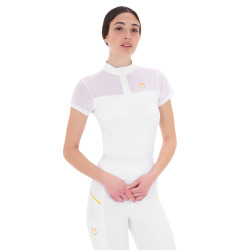 Polo avec inserts en mesh femme Equestro Blanco Polo avec inserts en mesh femme Equestro Blanco
