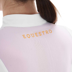 Polo avec inserts en mesh femme Equestro Blanco Polo avec inserts en mesh femme Equestro Blanco