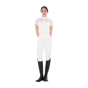 Polo avec inserts en mesh femme Equestro Blanco Polo avec inserts en mesh femme Equestro Blanco