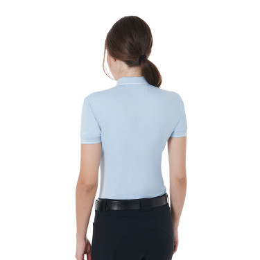 Polo de entrenamiento ajustado de tejido transpirable para mujer Equestro Polo de entrenamiento ajustado de tejido transpirable para mujer Equestro