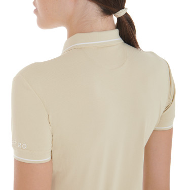 Polo de entrenamiento ajustado de tejido transpirable para mujer Equestro Polo de entrenamiento ajustado de tejido transpirable para mujer Equestro