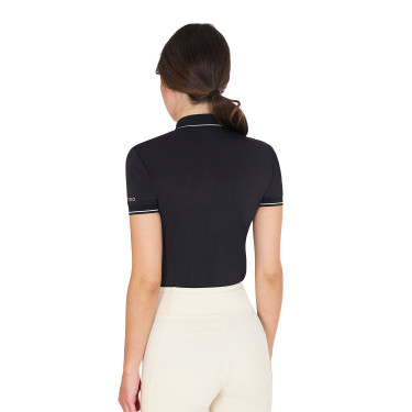 Polo de entrenamiento ajustado de tejido transpirable para mujer Equestro Polo de entrenamiento ajustado de tejido transpirable para mujer Equestro
