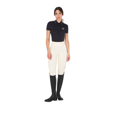 Polo de entrenamiento ajustado de tejido transpirable para mujer Equestro Polo de entrenamiento ajustado de tejido transpirable para mujer Equestro