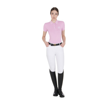 Polo de entrenamiento ajustado de tejido transpirable para mujer Equestro Polo de entrenamiento ajustado de tejido transpirable para mujer Equestro