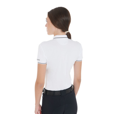 Polo de entrenamiento ajustado de tejido transpirable para mujer Equestro Polo de entrenamiento ajustado de tejido transpirable para mujer Equestro