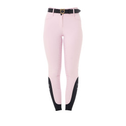 Pantalón de talle alto con grip integral para mujer Equestro Bailarina Rosa