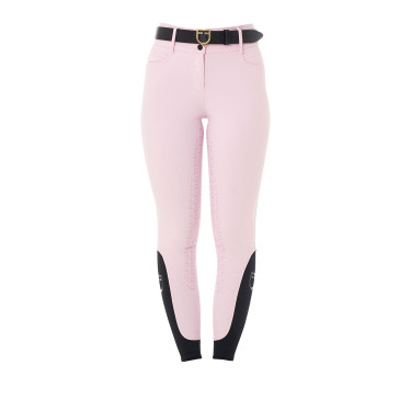 Pantalón de talle alto con grip integral para mujer Equestro Bailarina Rosa