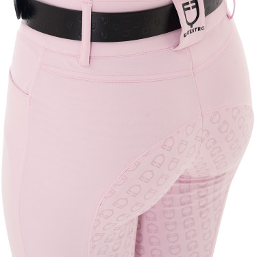Pantalón de talle alto con grip integral para mujer Equestro Bailarina Rosa