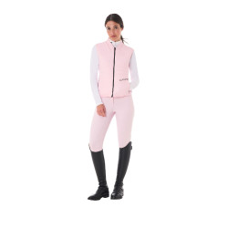 Pantalón de talle alto con grip integral para mujer Equestro Bailarina Rosa