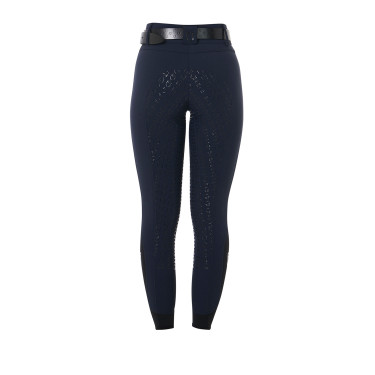 Pantalón de talle alto con grip integral para mujer Equestro Marino Azul marino