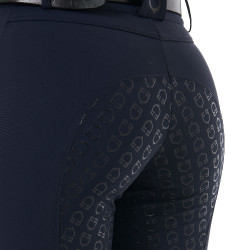 Pantalón de talle alto con grip integral para mujer Equestro Marino Azul marino