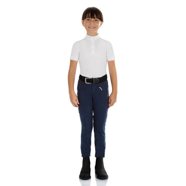 Pantalón jodhpur infantil Leilani en material elástico Equestro Marino Azul marino