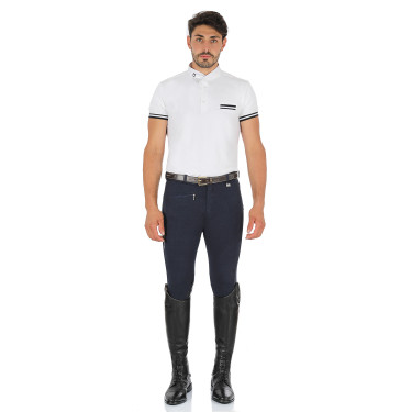 Pantalón de hombre Zeus con grip en las rodillas de algodón elástico Equestro Pantalón de hombre Zeus con grip en las rodillas de algodón elástico Equestro