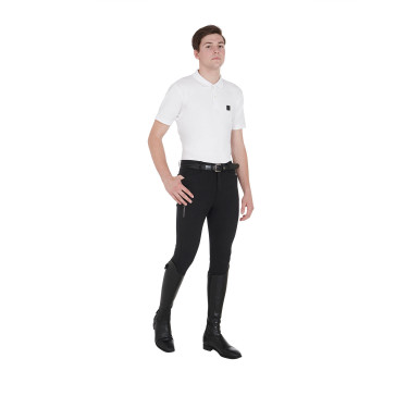 Pantalón hombre Zefiro de algodón elástico Equestro Pantalón hombre Zefiro de algodón elástico Equestro