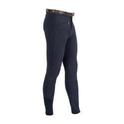 Pantalón de hombre Urano en algodón elástico Equestro Marino Azul marino