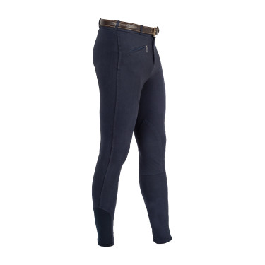 Pantalón de hombre Urano en algodón elástico Equestro Marino Azul marino