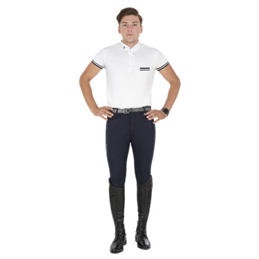 Pantalón de hombre Crono de algodón elástico Equestro Pantalón de hombre Crono de algodón elástico Equestro