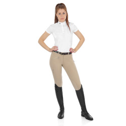 Pantalón de mujer Selene de algodón elástico Equestro Pantalón de mujer Selene de algodón elástico Equestro