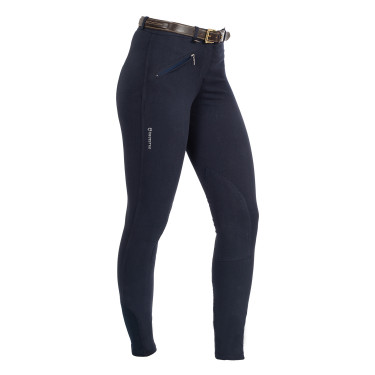 Pantalón de mujer Selene de algodón elástico Equestro Marino Azul marino Pantalón de mujer Selene de algodón elástico Equestro Marino Azul marino