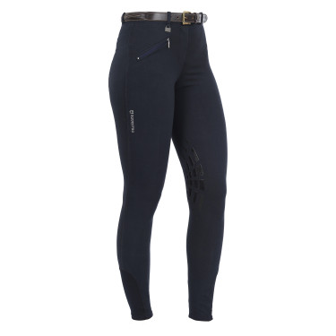 Pantalón de mujer Selene con grip en las rodillas de algodón elástico Equestro