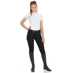 Pantalón de mujer Demetra en algodón elástico Equestro Pantalón de mujer Demetra en algodón elástico Equestro