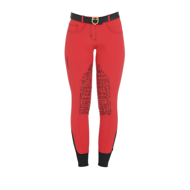 Pantalón de mujer con grip en las rodillas de tejido técnico Xeni Equestro Pantalón de mujer con grip en las rodillas de tejido técnico Xeni Equestro